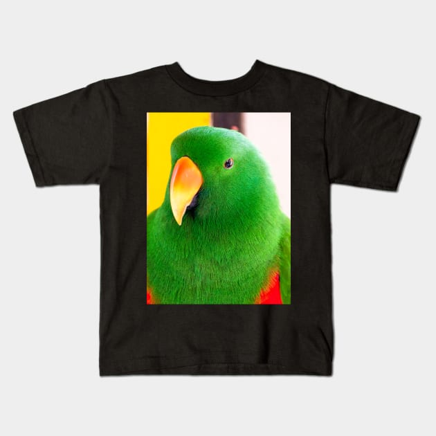 Male Eclectus Parrot (North East Australia) Kids T-Shirt by Upbeat Traveler